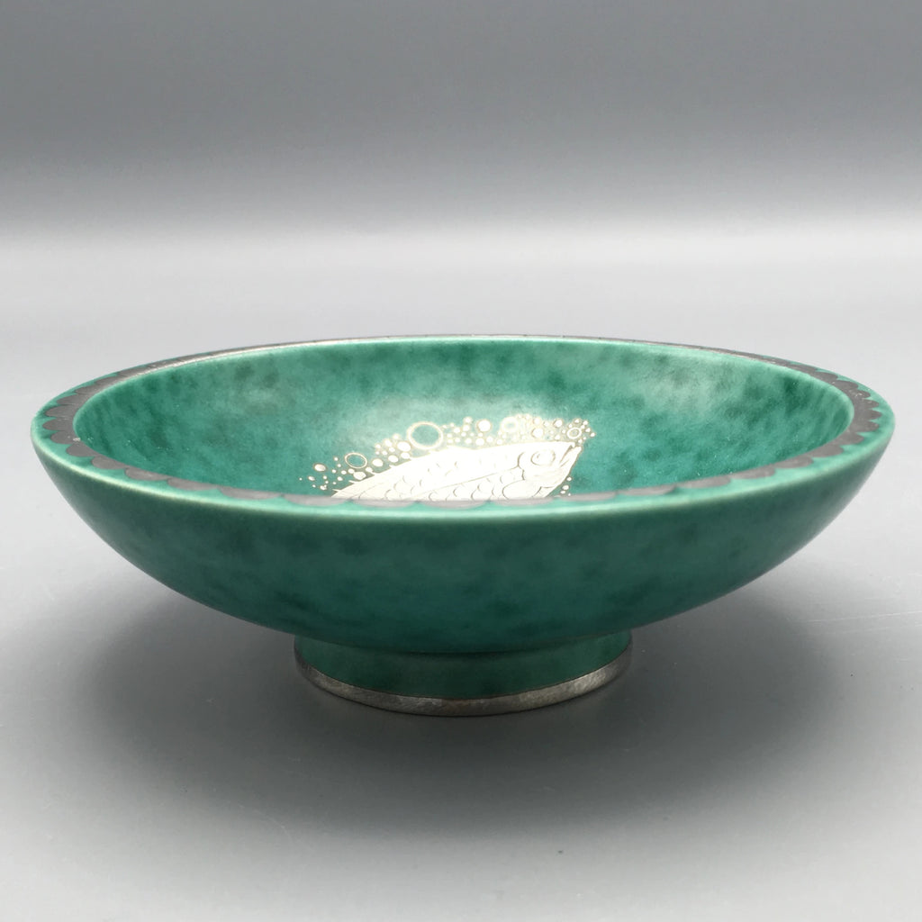 GUSTAVSBERG Argenta シリーズ　エメラルドグリーン色のボウル Gustavsberg Argenta Bowl by Wilhelm Kåge – WHISTLE
