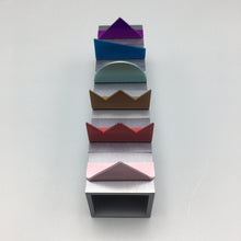 David Tisdale c. 1980s Multi-Colored Postmodern Anodized Aluminum Napkin Rings
