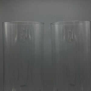 Tommi Parzinger c. 1950 Pair of Silver Footed Hurricane Candle Holder Lamps