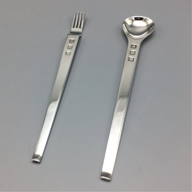Charles Rennie Mackintosh Fork and Spoon by Lino Sabattini