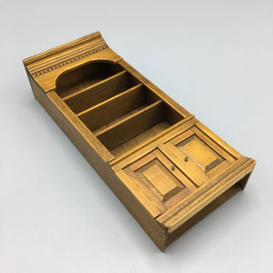 Diminutive c 1960s Hand Made Miniature Wooden Edwardian Empire Bookcase