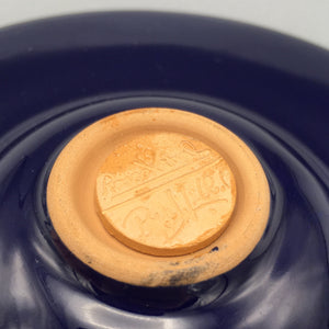 Bjorn Wiinblad Terra-Cotta Vide Poche Bowl with Cobalt Blue Glaze