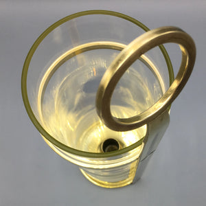 Brass Hurricane Candle Holder by Tommi Parzinger for Dorlyn Silversmiths