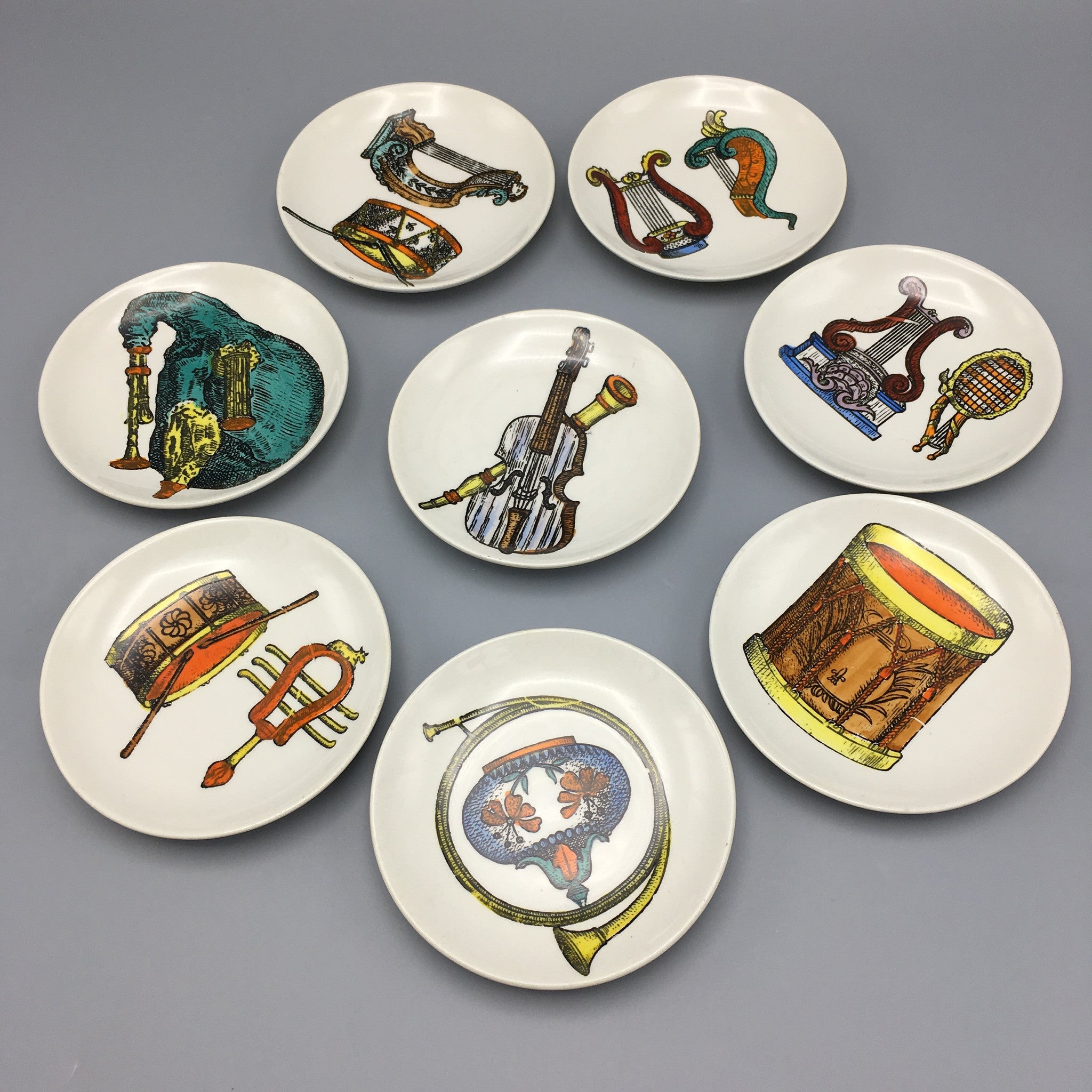 Fornasetti for Bucciarelli Milano Porcelain Coaster Set