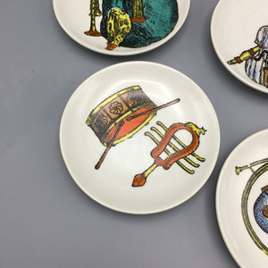 Fornasetti for Bucciarelli Milano Porcelain Coaster Set 'Musica d'Orchestra' (8)