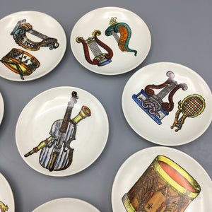 Fornasetti for Bucciarelli Milano Porcelain Coaster Set 'Musica d'Orchestra' (8)