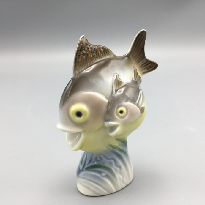 Art Deco Porcelain Fish Figure by Willi Münch-Khe for Rosenthal Selb