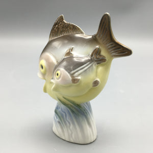 Art Deco Porcelain Fish Figure by Willi Münch-Khe for Rosenthal Selb