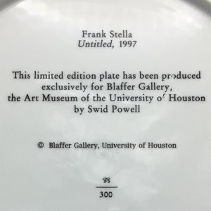 Swid Powell Frank Stella Platter ‘Untitled’ for Blaffer Gallery