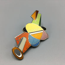 Alberto Olabuenaga for ACME Los Angeles Modernist Cloisonné Enamel Brooch