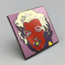 Andy Warhol Vintage Cloisonné Enamel Marilyn Monroe Red Pin