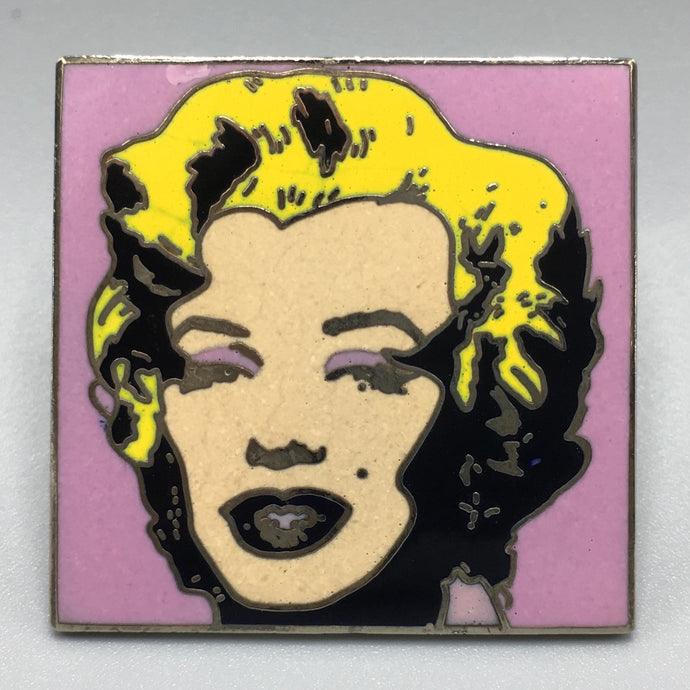 Andy Warhol Cloisonné Enamel Marilyn Monroe Pink Pin