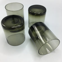 Vintage Minimalist Smoky Gray Drinking Glasses