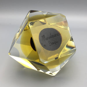 Mandruzzato Faceted Dark Oxblood Sommerso Murano Glass Paperweight