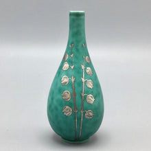 Miniature Wilhelm Kage Gustavsberg Argenta Silver Over Ceramic Vase