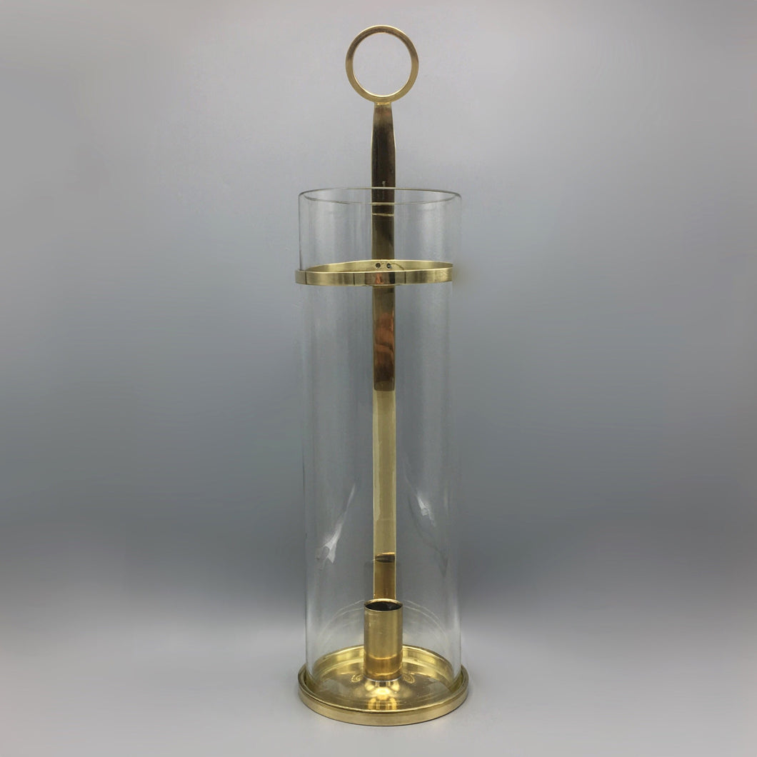Brass Hurricane Candle Holder by Tommi Parzinger for Dorlyn Silversmiths