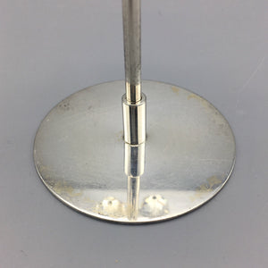 H. H. Rath for J&L Lobmeyr c. 1963 Silvered Brass and Faceted Swarovski Crystal Candlestick