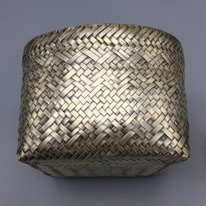 Tane Orfebres Sterling Silver Large Handwoven Chiquihuite Basket