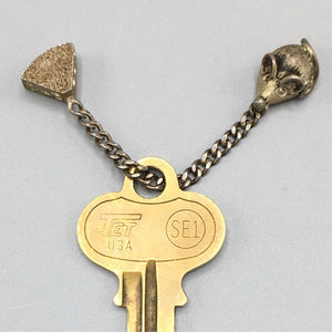 Janna Thomas Sterling Silver Mouse & Cheese Key Chain
