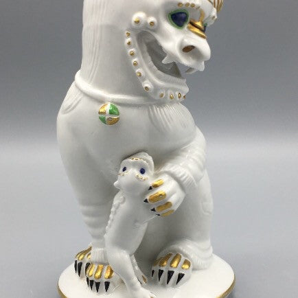 Grete Zschaebitz German Art Deco Foo Dog Porcelain Figure