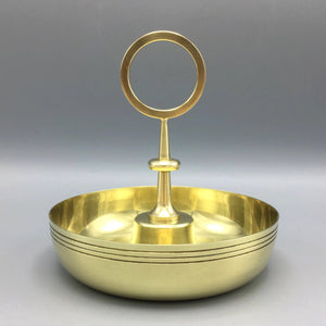Nut Bowl with Handle in Brass by Tommi Parzinger for Dorlyn Silversmiths