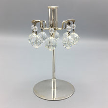 H. H. Rath for J&L Lobmeyr c. 1963 Silvered Brass and Faceted Swarovski Crystal Candlestick